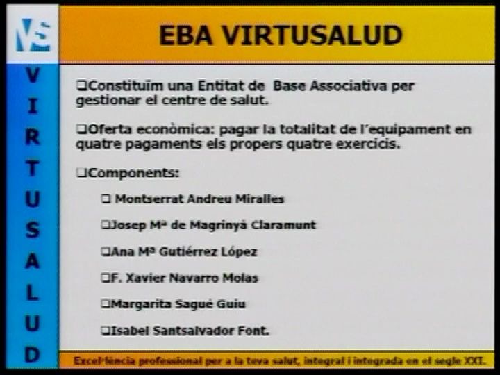 Presentació de projectes del Màster GESSAP: EBA Virtusalut